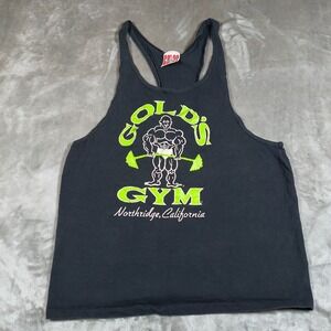 Vintage Golds Gym Tank Top Mens Large Stringer Racerback Northridge California